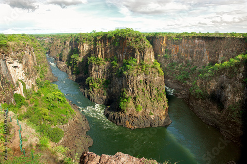 Victoria Falls in Zimbabwe on the Zambezi River  