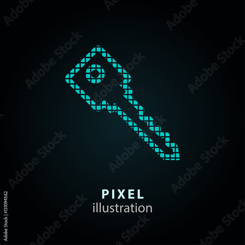 Key - pixel illustration.