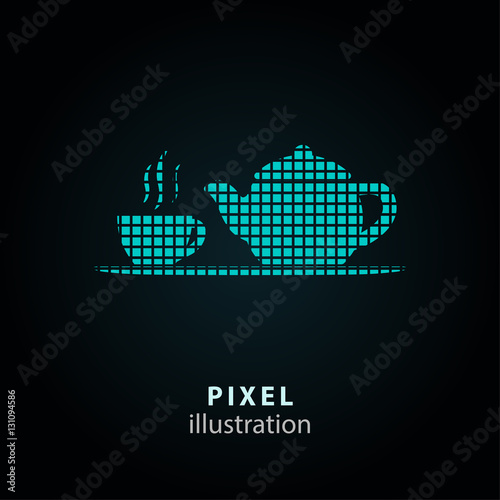 Tea - pixel illustration.