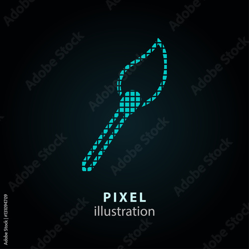 Match - pixel illustration.