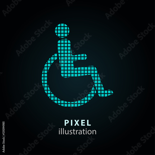 Disabled - pixel illustration.
