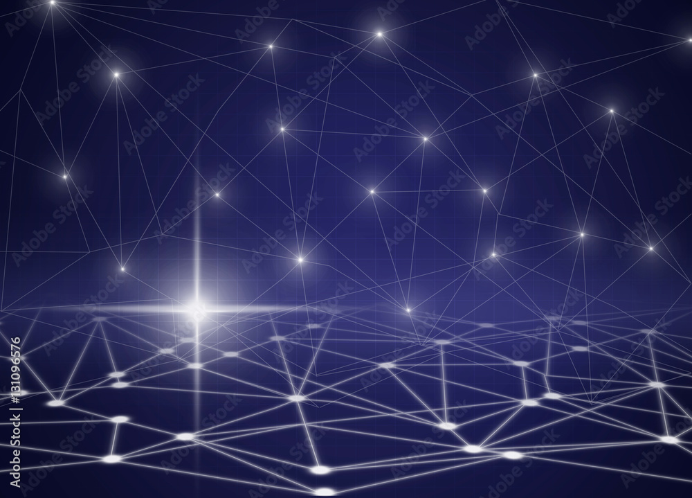 Abstract photo of Technology connection line like molecule over Abstract photo of Technology connection line like molecule over
