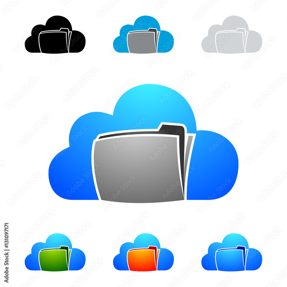 cloud document, cloud file, cloud folder vector logo design cloud document, cloud file, cloud folder vector logo design
