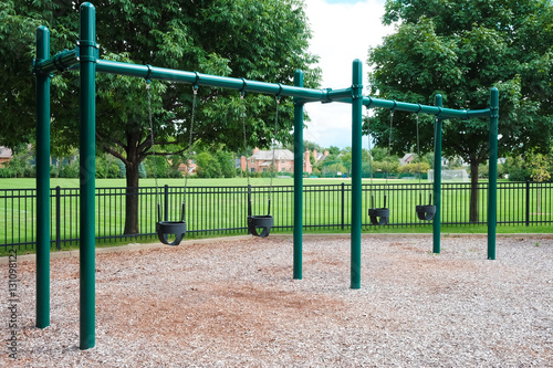 Playground equipment isolated : Swings