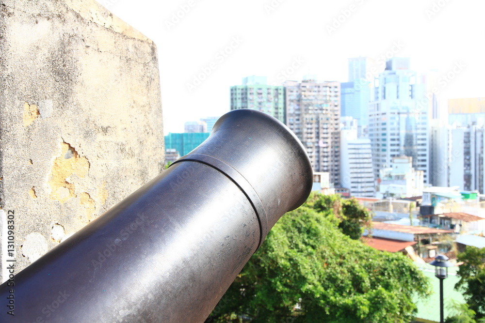 Cannon Pointing to the City Center, Macau