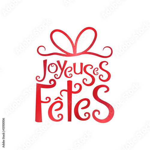 Carte "JOYEUSES FETES" avec cadeau