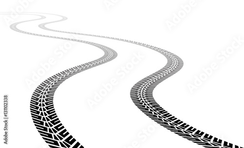 Vector vehicle tire tracks