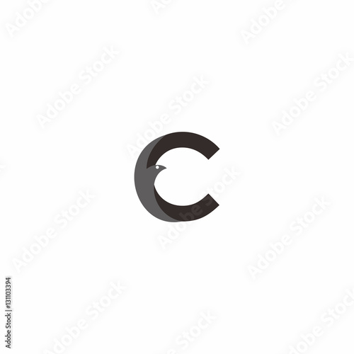 Letter C Eagle Logo