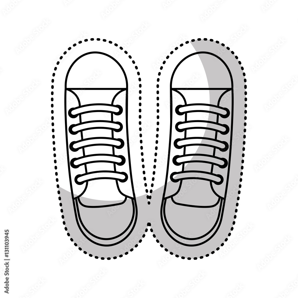 shoe young style icon vector illustration design shoe young style icon vector illustration design