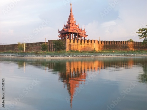Royal palace to Mandalay in Myanmar
