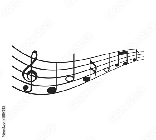 music note isolated icon vector illustration design