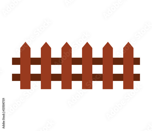 fence farm isolated icon vector illustration design