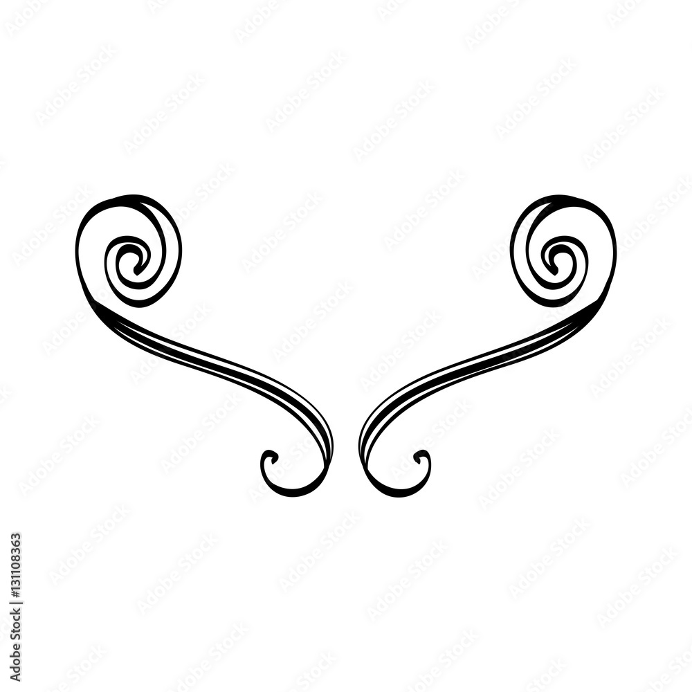 Obraz premium Decorative swirl line icon vector illustration graphic design