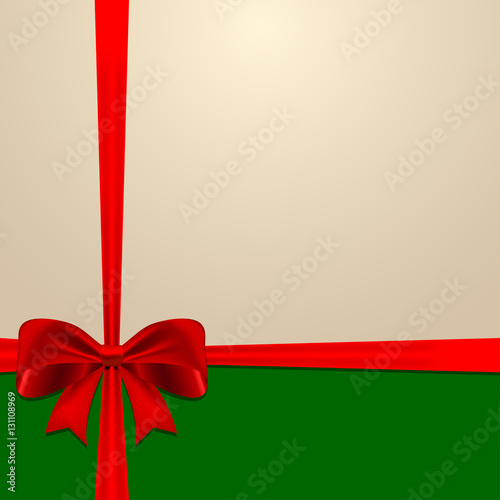 Vector background for holidays such as Christmas, New Year, Valentane's Day with red gift bows and ribbons. photo