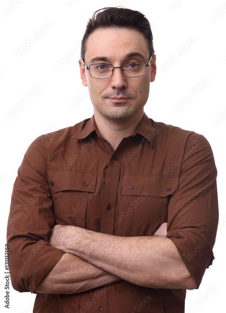 confidend handsome man with his arms crossed confidend handsome man with his arms crossed