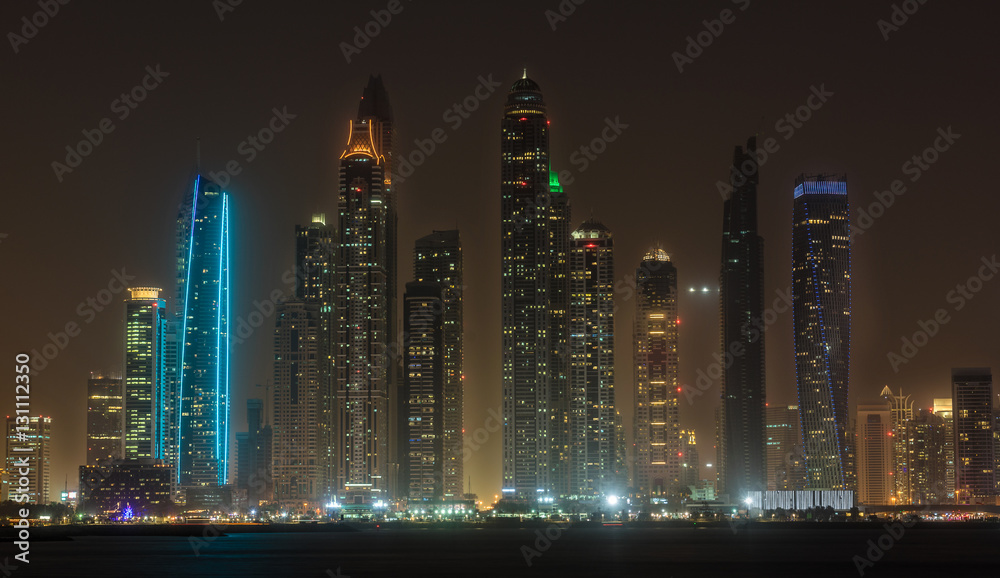 The skyline of Dubai in the UAE