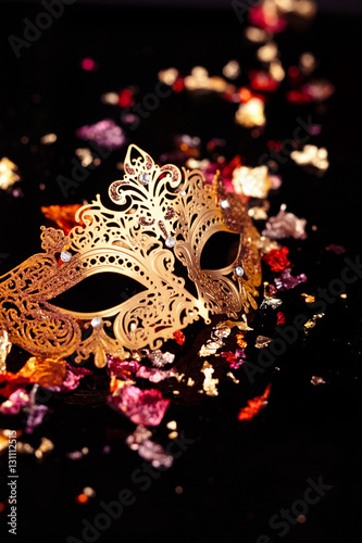 Gold carnival mask.