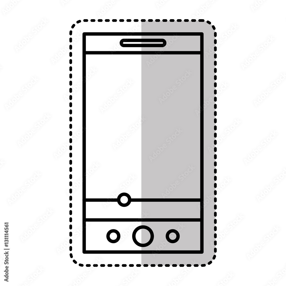 smartphone technology line icon vector illustration design