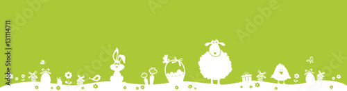 Frohe Ostern Silhouette