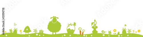 Frohe Ostern Silhouette