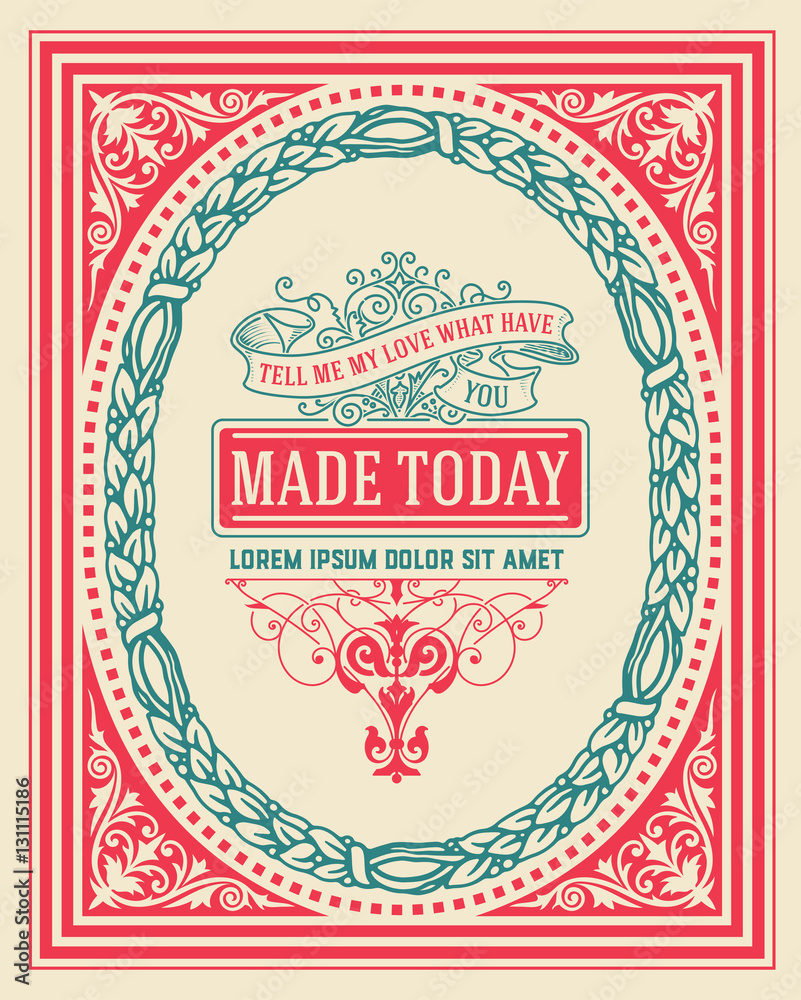 Obraz premium Vintage design with frame. Vector resources.