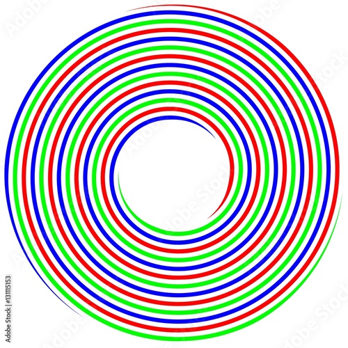 RGB spiral concept photo shoot