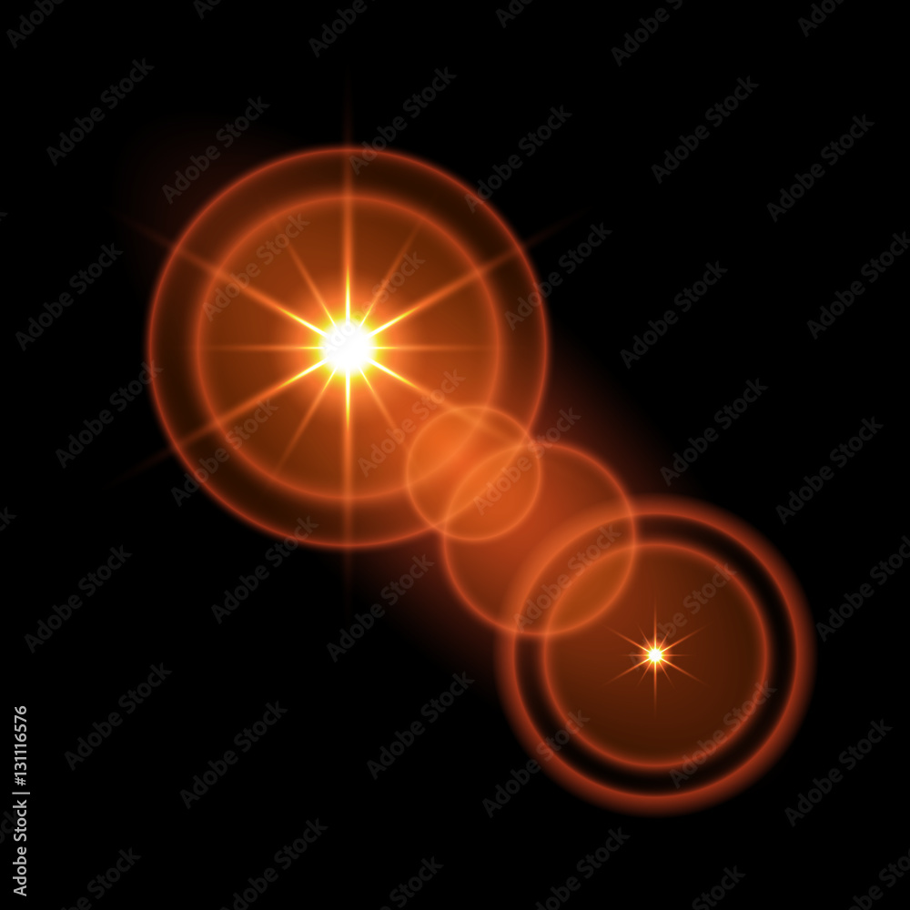 Obraz premium Vector transparent sunlight special lens flare