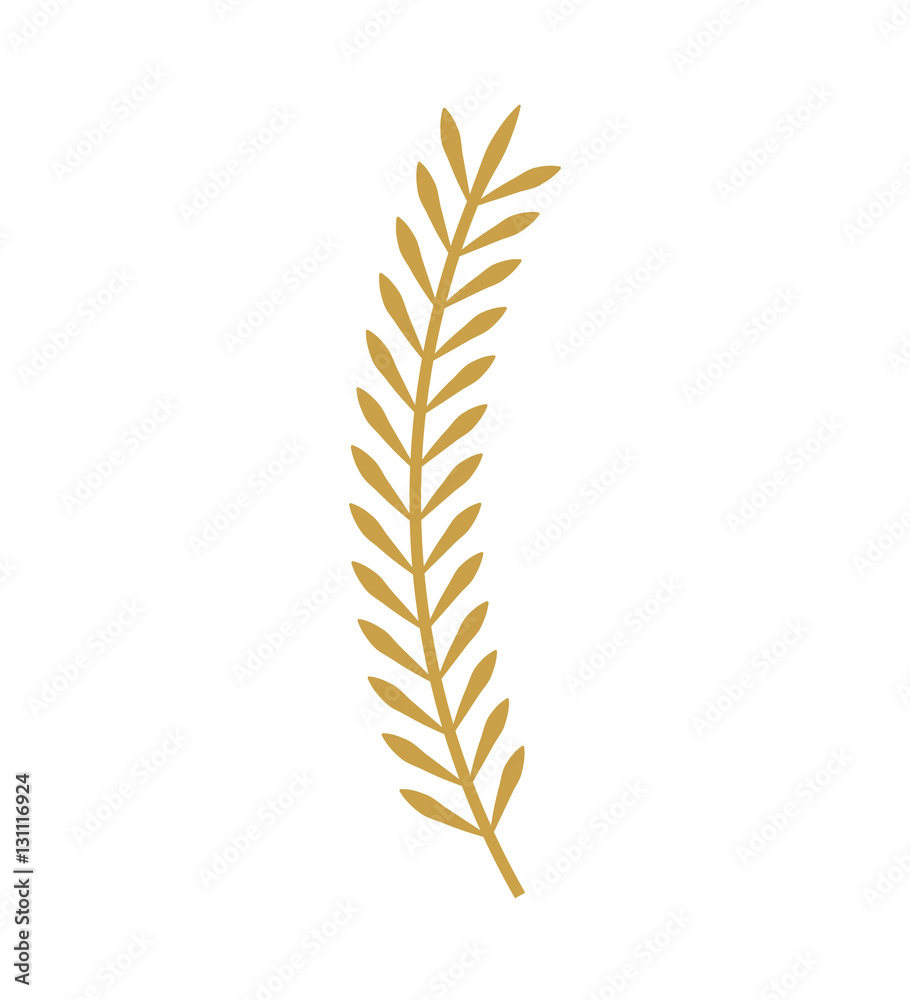 leafs gold decorative icon vector illustration design leafs gold decorative icon vector illustration design