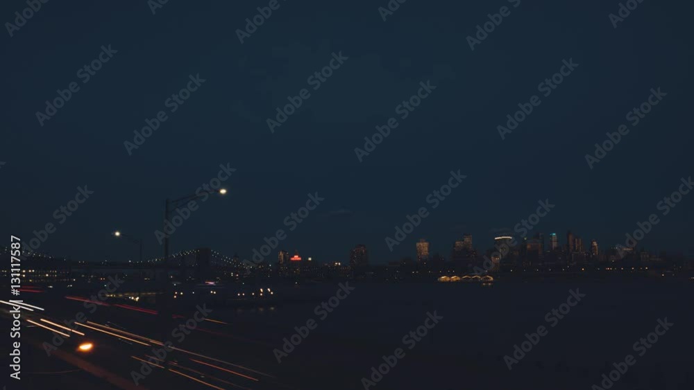 Timelapse of Brooklyn bridge. Downtown Brooklyn skyline. Brooklyn has a skyline. Timelapse of Brooklyn bridge. Downtown Brooklyn skyline. Brooklyn has a skyline.