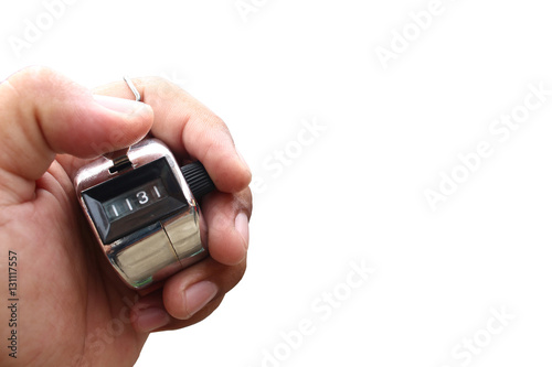 hand countering people in market