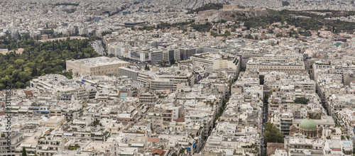 Aerial view of Athens, Greece. photo