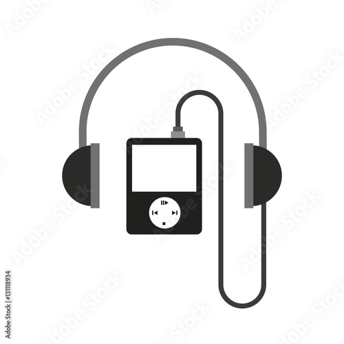 music player mp3 icon vector illustration design