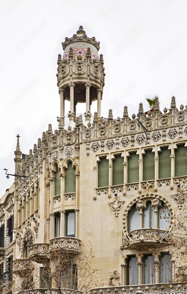 Old building in Barcelona. Spain