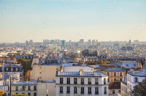 Obraz na płótnie Aerial overview of Paris w salonie