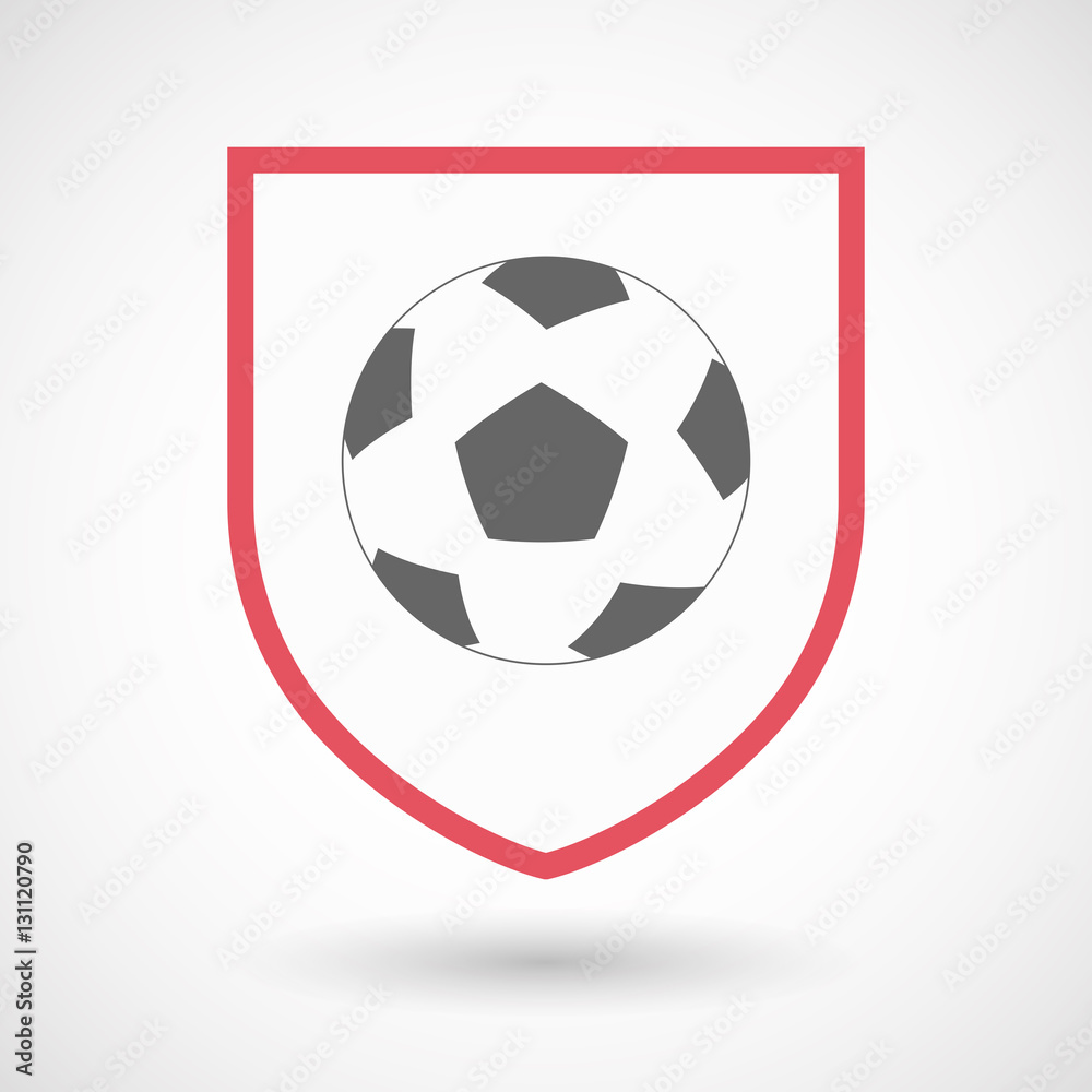 Obraz premium Isolated shield with a soccer ball
