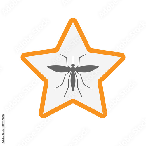 Isolated star with a mosquito