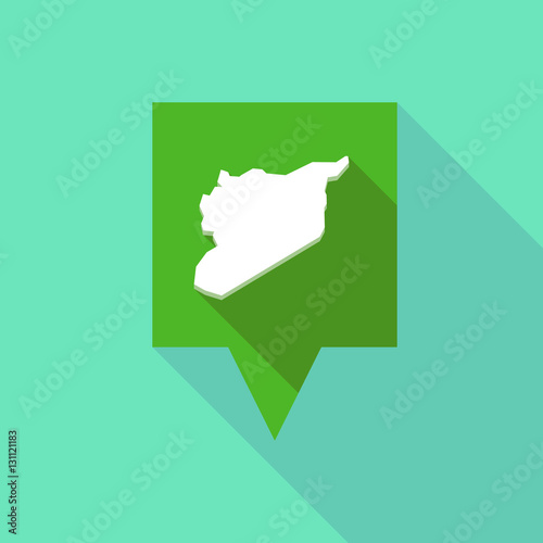 Long shadow tooltip with  the map of Syria