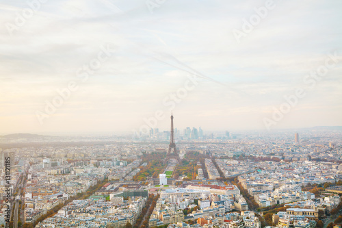 Obraz na płótnie Aerial overview of Paris w salonie