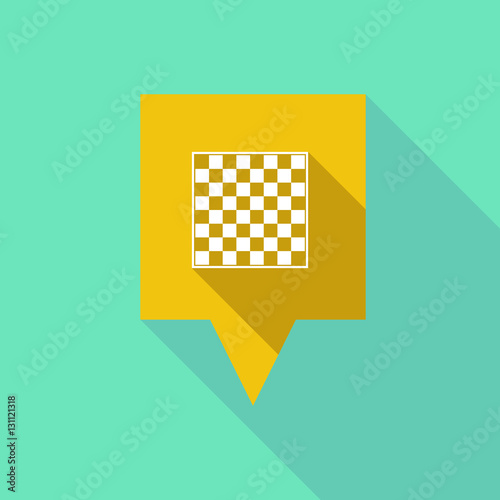 Long shadow tooltip with  a chess board