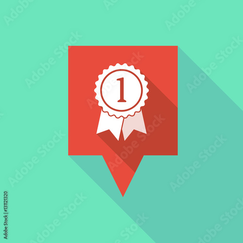 Long shadow tooltip with  a ribbon award