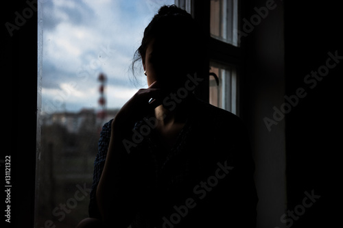 silhouette of girl