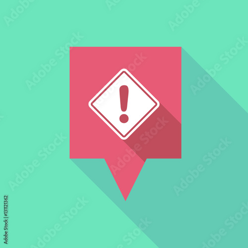 Long shadow tooltip with a warning road sign Free Download Long shadow tooltip with a warning road sign - GFXLoad