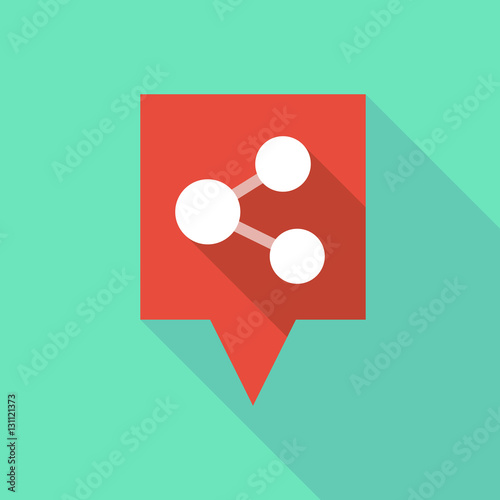Long shadow tooltip with  a network sign
