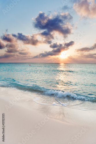 Sun about to set over Seven Mile Beach, Grand Cayman