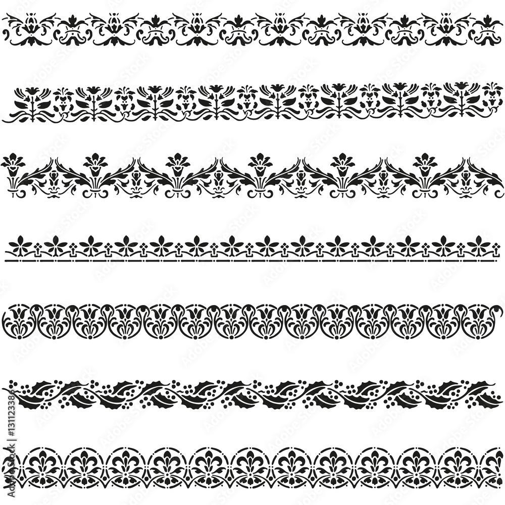 Old border designs set
Old border designs set
