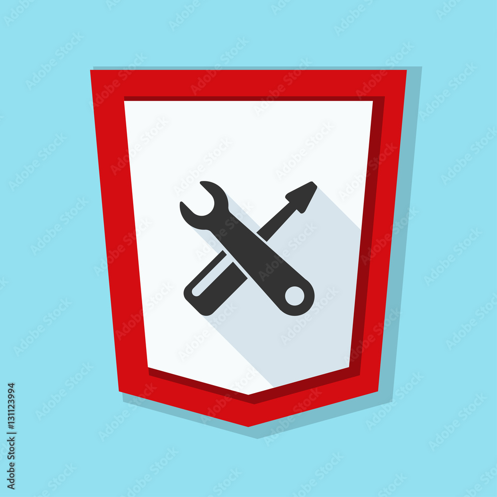 Obraz premium Service Shield sign illustration