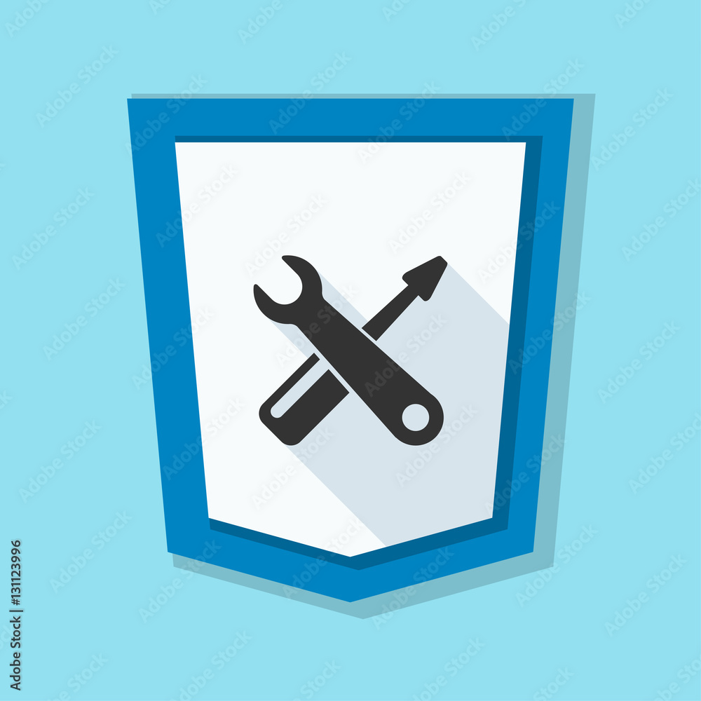 Service Shield sign illustration Service Shield sign illustration