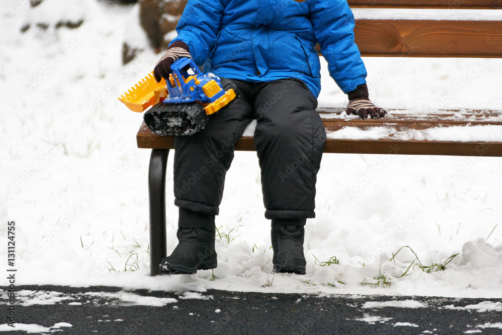 Fototapeta premium Winter games on the Playground.