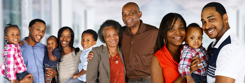 Happy African American Family
