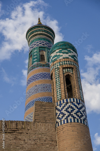 Islom Xoja complex in the city of Khiva. Uzbekistan photo